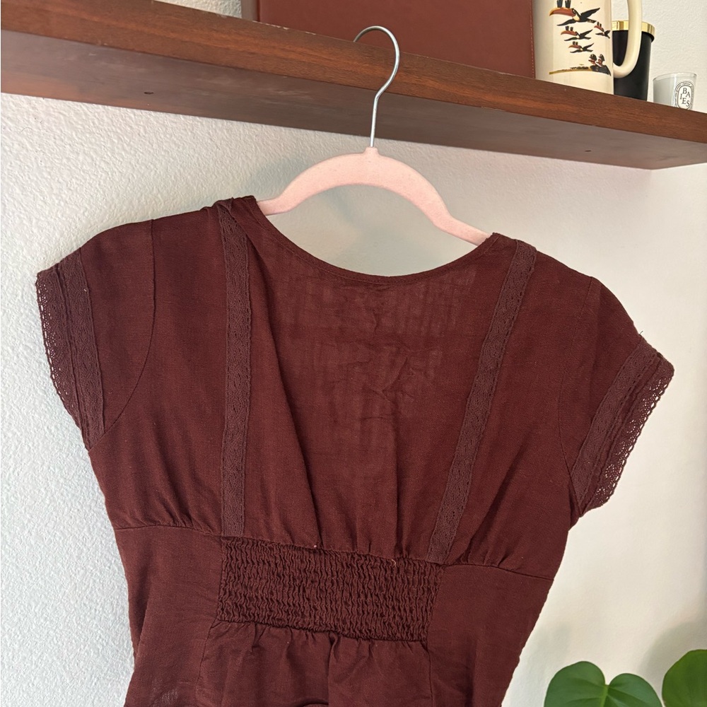 Espresso Brown Blouse - Picture 2 of 2